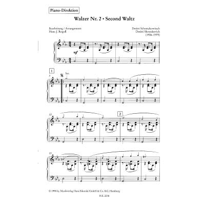 Schostakowitsch, Dmitri: walzer Nr. 2/Second Waltz from Suite No.2 for Jazz Orchestra (Stämmor)