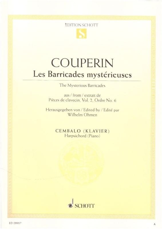 Couperin: Les Barricades mystérieuses/The Mysterious Barricades Couperin: Les Barricades mystérieuses/The Mysterious Barricades Noter