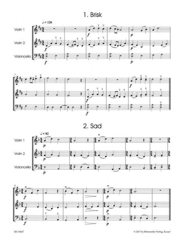Speckert, George: 27 Miniatures for String Trio (2 violins and cello) Kammarmusik/Ensemble