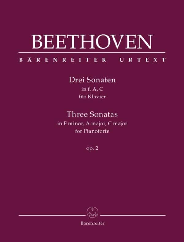 Beethoven, Ludwig van: Three Sonatas in F minor, A major, C major Op. 2 (urtext) Noter