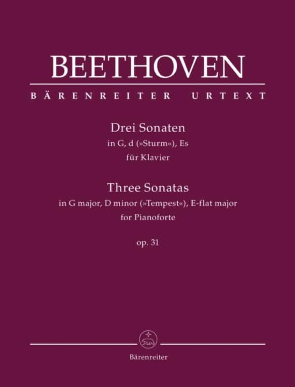 Beethoven, Ludwig van: Three Sonatas in G major, D minor (Tempest), E-flat major, Op. 31 (urtext) Noter