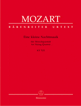 Mozart, Wolfgang Amadeus: Streichquartett/String Quartet KV 525 (stämmor, urtext) Kammarmusik/Ensemble