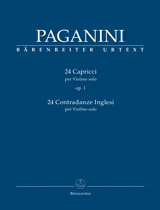 Paganini, Nicolò: 24 Capricci op. 1 / 24 Contradanze Inglesi for Violin solo (urtext)