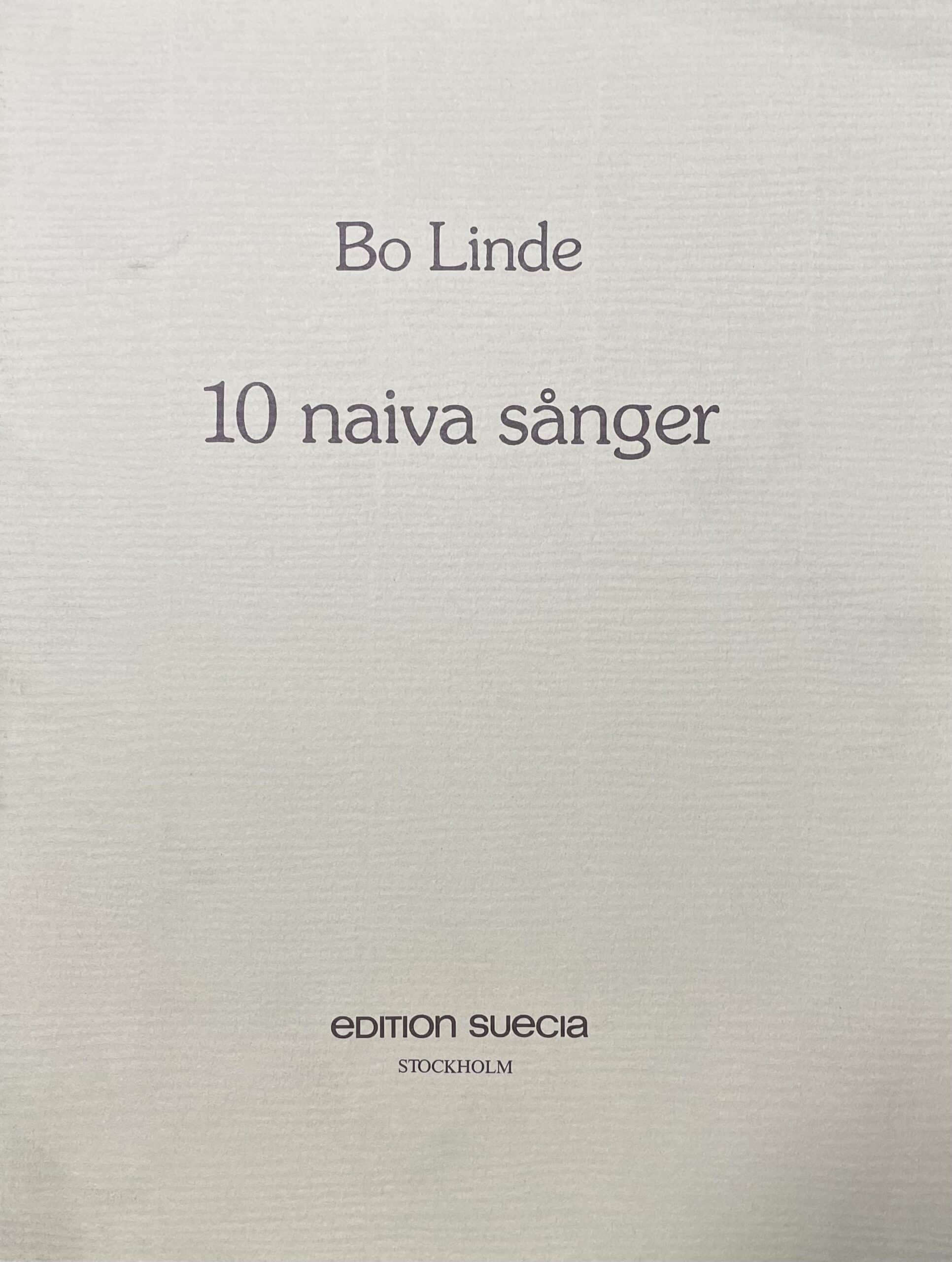 Bo Linde: 10 naiva sånger