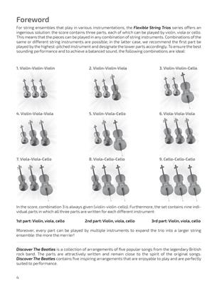 Flexible String Trios – Discover the Beatles (intermediate) Kammarmusik/Ensemble