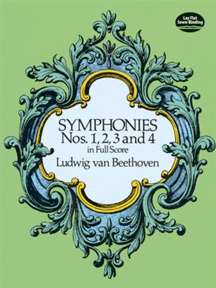 Beethoven, Ludwig van: Symphonies Nos. 1,2,3 och 4 (Full Score/partitur) Noter