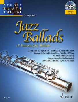 Schott Flute Lounge: Jazz Ballads  (Bok+CD) tvärflöjt Noter