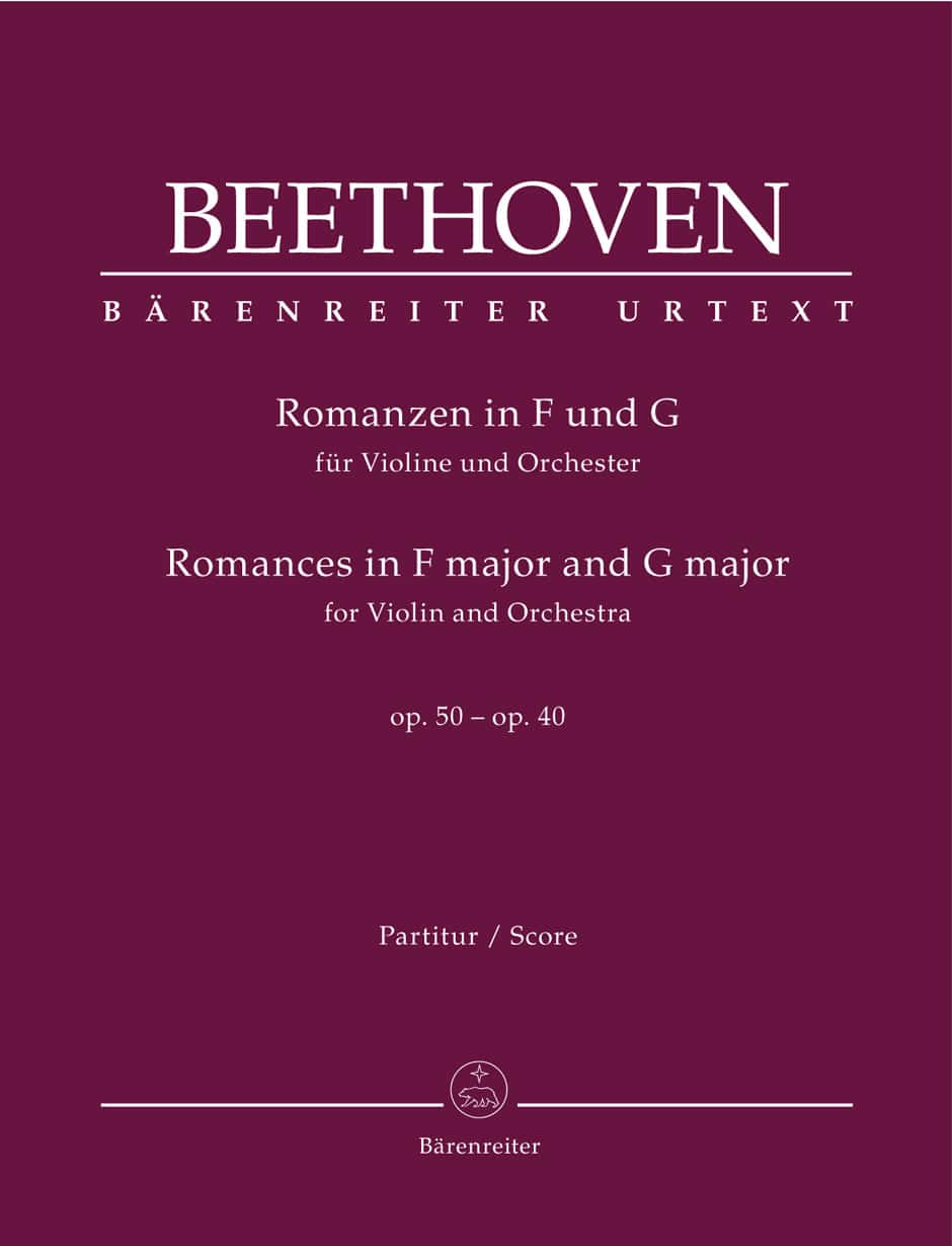 Beethoven, Ludwig van: Romances in F major and G major for Violin and Orchestra op. 50, 40 (partitur, urtext)