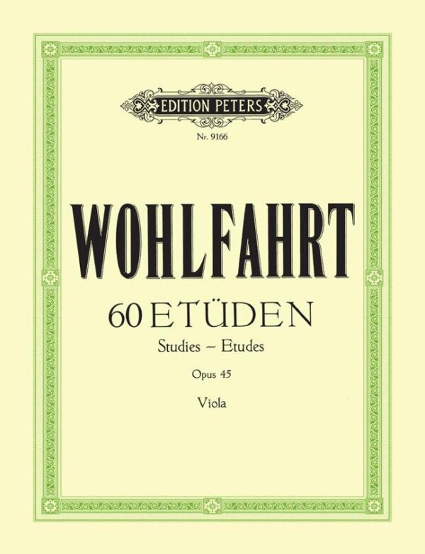 Wohlfahrt, Franz: 60 Etüden/Studies/Etudes Opus 45 viola Noter
