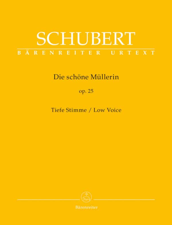 Schubert, Franz: Die schöne Müllerin op. 25 D 795, Low Voice (urtext) Gitarr