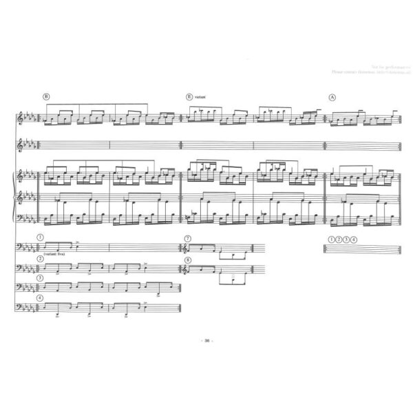 Simeon ten Holt: Canto ostinato for keyboard instruments 1(2/3/4) Kammarmusik/Ensemble