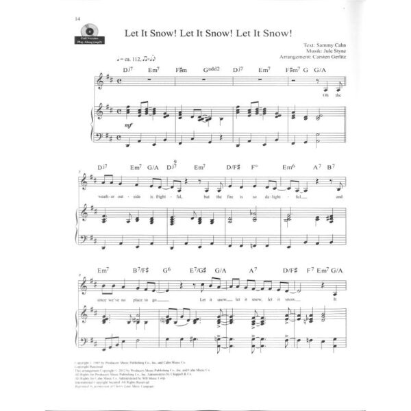 Schott Vocal Lounge: Sing Christmas Classics – 14 Wonderful Christmas Songs (bok + Play Along mp3) Julmusik