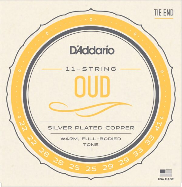 D’Addario EJ95, Strängar till 11-strängad Oud (Silver-plated Copper) Strängar Oud