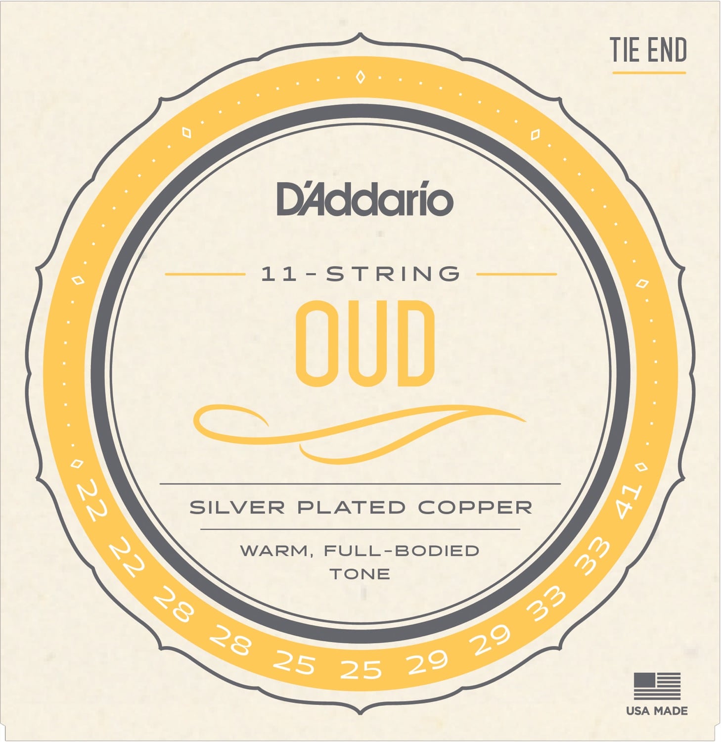 D’Addario EJ95, Strängar till 11-strängad Oud (Silver-plated Copper) D’Addario EJ95, Strängar till 11-strängad Oud (Silver-plated Copper) Strängar Oud