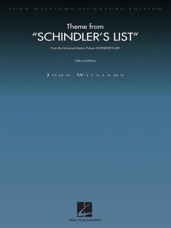 Theme from Schindler’s List (Cello & piano) Cello klassisk repertoar