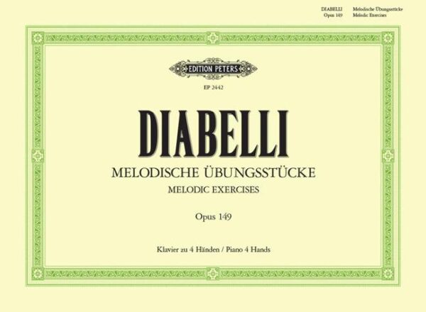 Anton Diabelli: Melodische Übungsstücke/Melodic Exercises Op. 149 (piano 4 hands) Noter