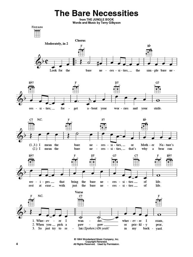 Disney Hits for Ukulele - 23 songs to strum & sing