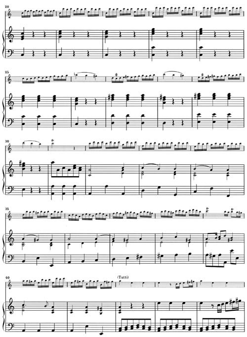 Vivaldi, Antonio: Concerto for Flautino (Recorder/Flute) and Orchestra C major/C-dur RV 443 (klaverutdrag, urtext) Blockflöjt Repertoar