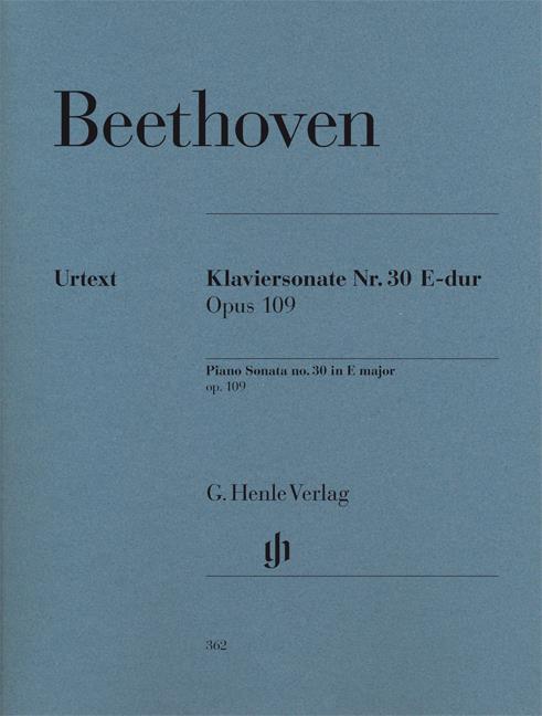 van Beethoven, Ludwig: Klaviersonate Nr.30 E-dur, opus 109/Piano Sonata no. 30 in E major op. 109 (urtext)
