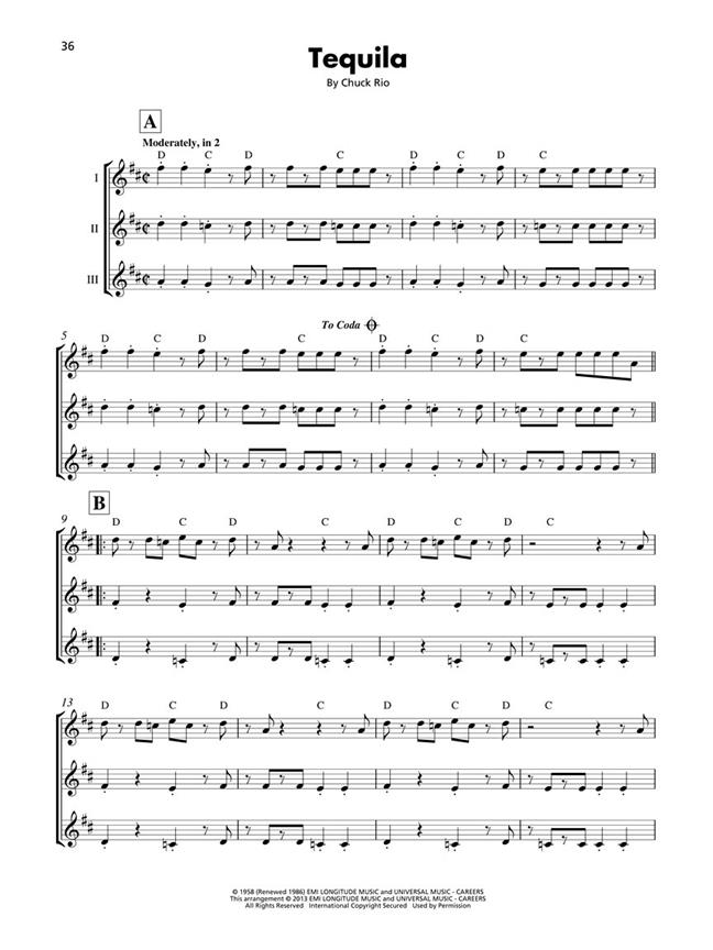 Ukulele Ensemble Rock Instrumentals (för 3 eller fler ukulelen)