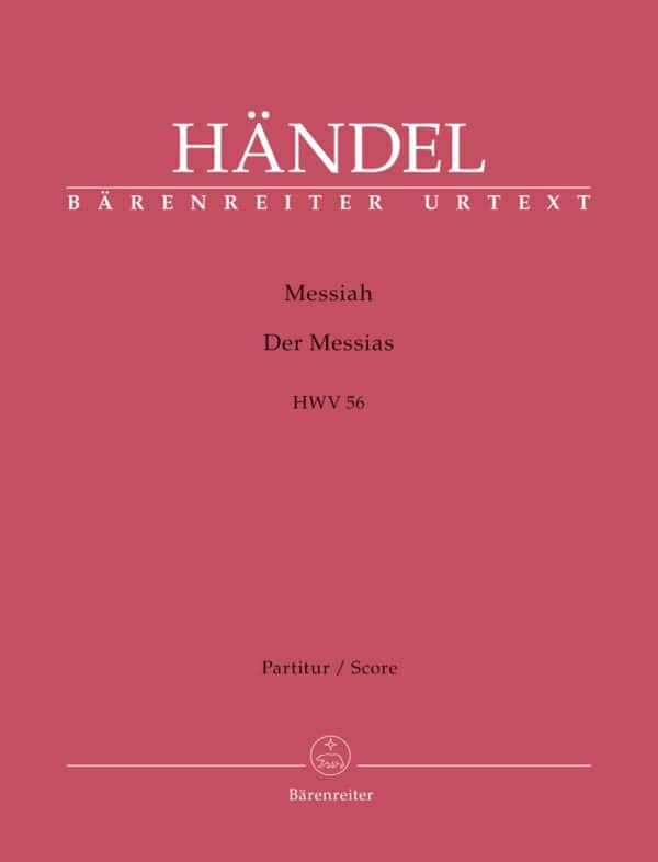 Händel, Georg Friedrich: Messiah HWV 56 -Oratorio in 3 parts- Partitur/Studiepartitur
