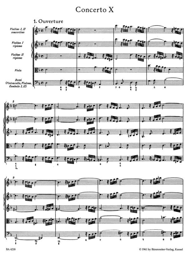 Handel, George Frideric: Concerto grosso d-Moll op. 6/10 HWV 328 Partitur/Studiepartitur