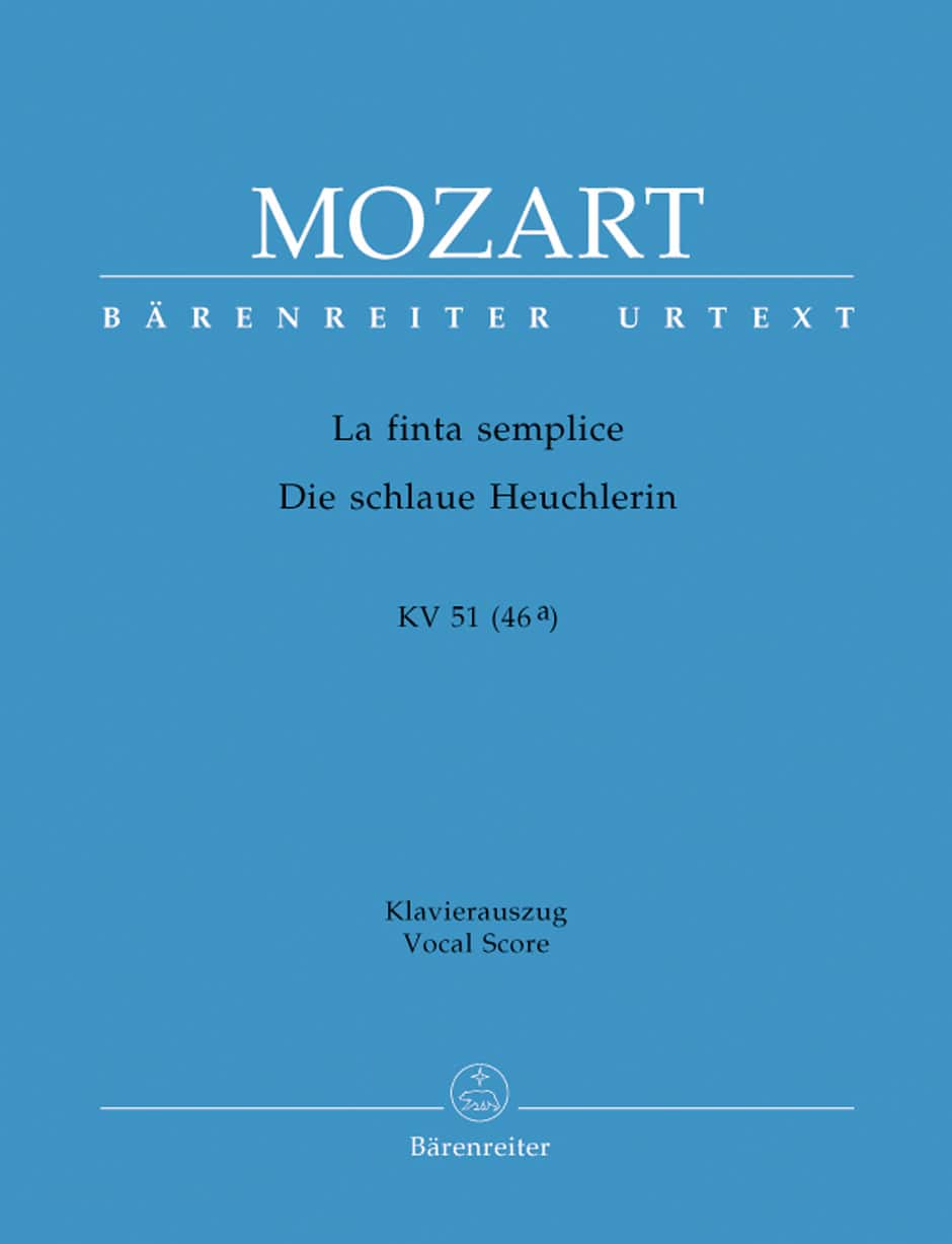 Mozart, Wolfgang Amadeus: La finta semplice KV 51 (46a) -Opera buffa in 3 Akten- (Die schlaue Heuchlerin)