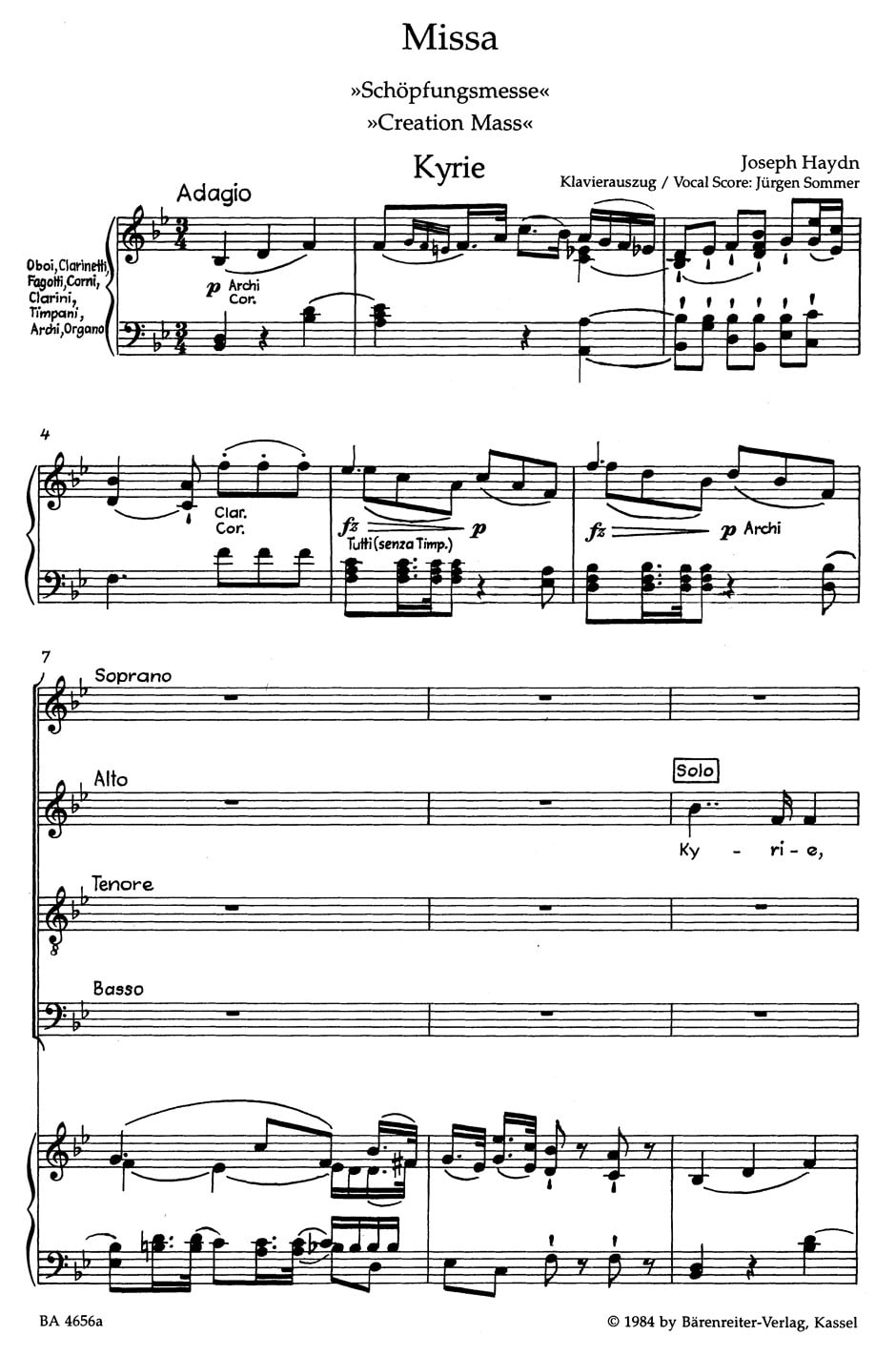 Haydn, Joseph: Missa B-flat major Hob.XXII:13 "Creation Mass"