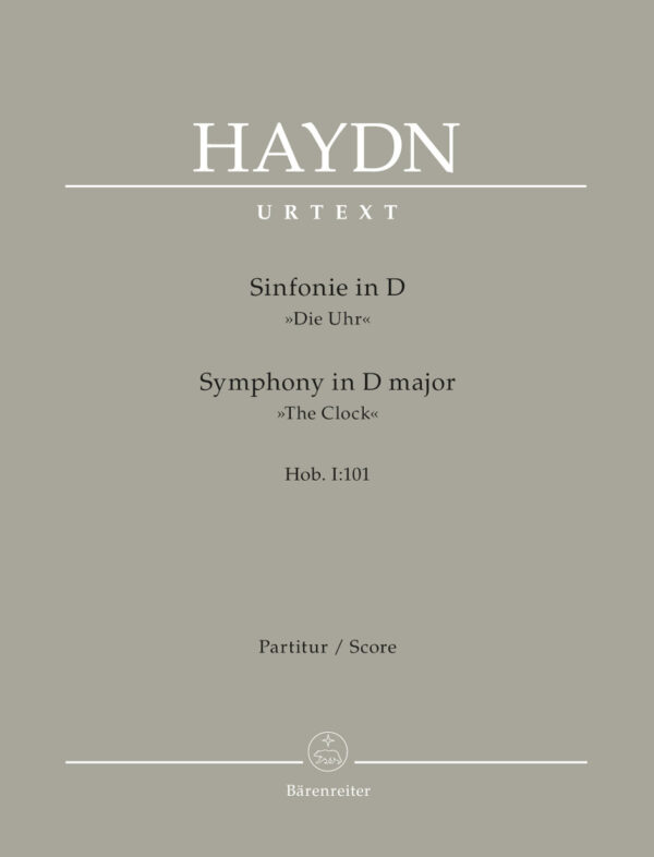 Haydn, Joseph: London Symphony Nr. 8 D major Hob.I:101 ”The Clock” Partitur/Studiepartitur