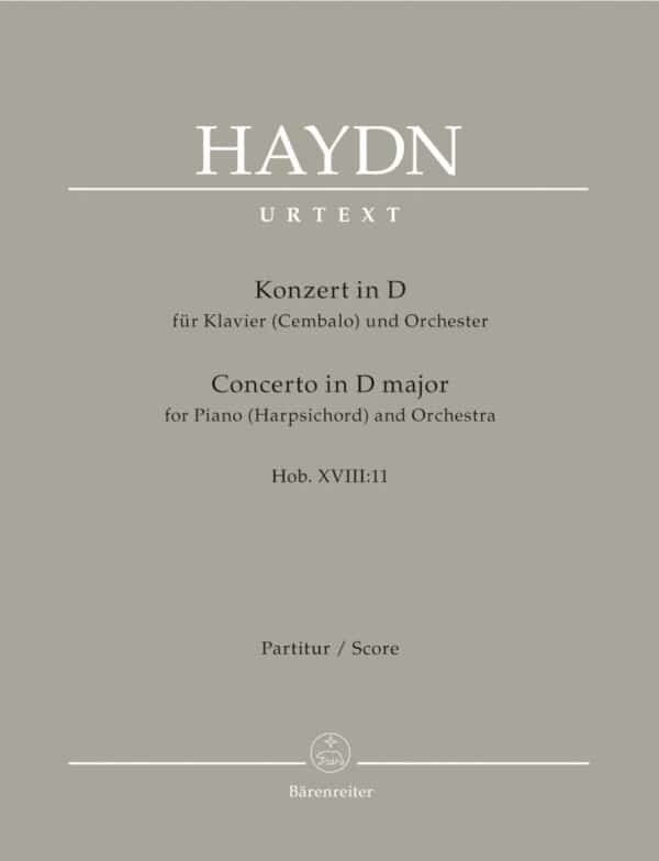Haydn, Joseph: Piano Concerto in D major Hob. XVIII:11 Partitur/Studiepartitur