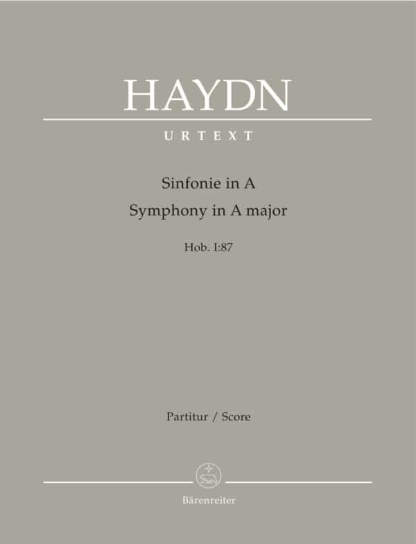 Haydn, Joseph: Symphony Nr. 87 A major Hob.I:87 Partitur/Studiepartitur