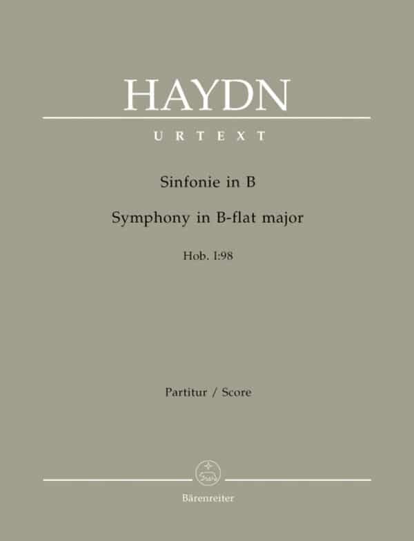Haydn, Joseph: Symphony B-flat major Hob. I:98 Partitur/Studiepartitur