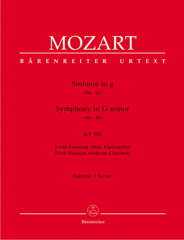 Mozart, Wolfgang Amadeus: Symphony Nr. 40 G minor K. 550 (First version without clarinets) Partitur/Studiepartitur