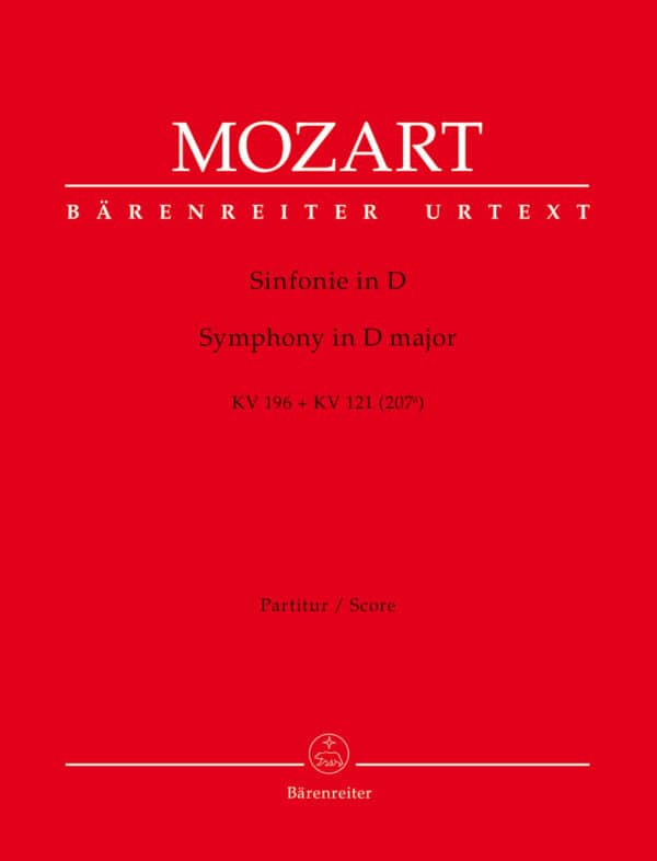 Mozart, Wolfgang Amadeus: Symphony in D major -Overture to ”La finta giardiniera” K. 196 und K. 121 (207a)- Partitur/Studiepartitur