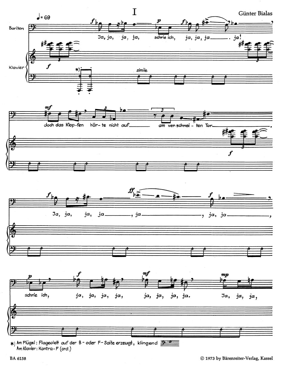 Bialas, Günter: Haiku-Folge 2 für Bariton und Klavier (1972) -12 Texte verschiedener japanischer Haiku-Dichter des 18. und 19. Jahrhunderts-