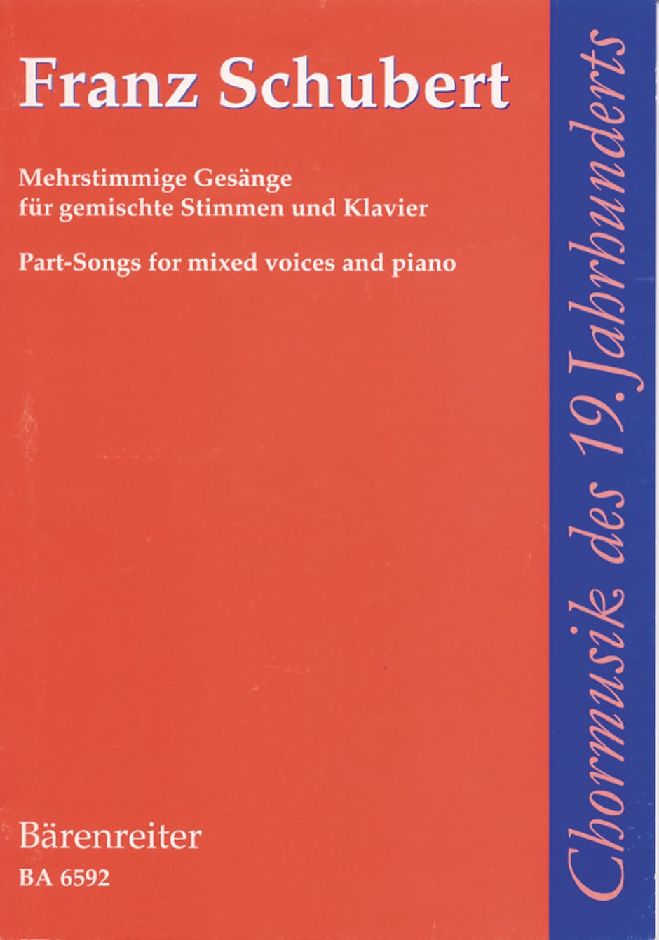 Schubert, Franz: Mehrstimmige Gesänge für gemischte Stimmen und Klavier -5 Chöre, Einzelausgabe aus der Neuen Scheubert-Ausgabe-