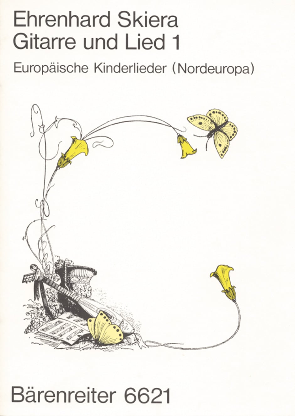 Gitarre und Lied. Europäische Kinderlieder: Nordeuropa -12 Sätze für Singstimnme (Gitarre) und Gitarre. Melodien mit Akkordbezifferung. Text der 1. Strophe unterlegt (deutsch). Text der 1. Strophe in der Originalsprache und FolGestrophen (deutsch) beigegeben-