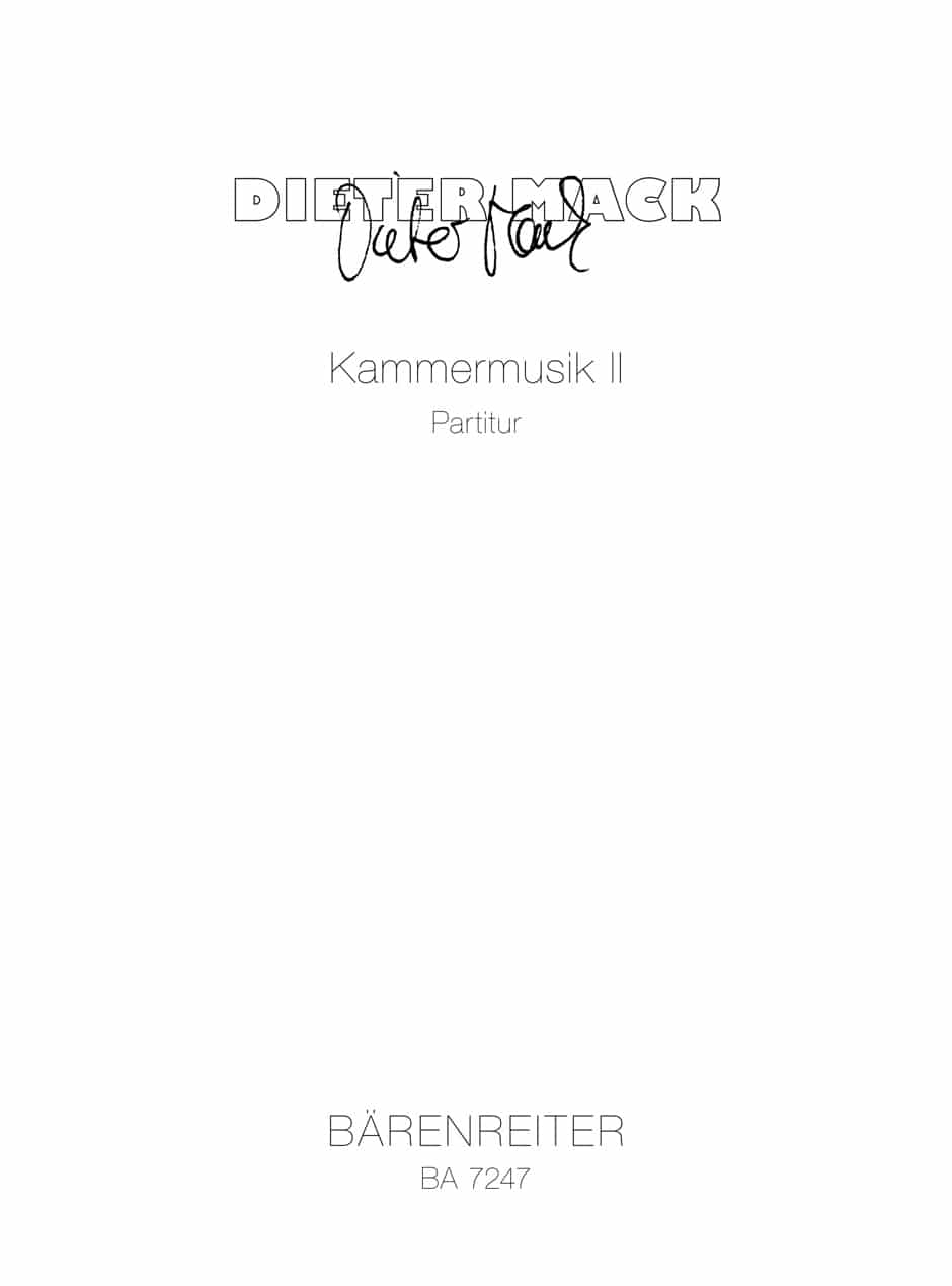 Mack, Dieter: Kammermusik II (1991)