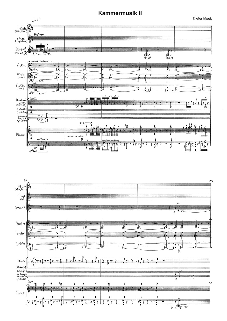 Mack, Dieter: Kammermusik II (1991)