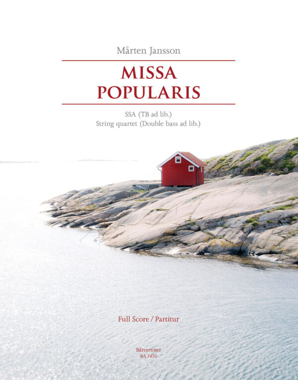 Jansson, Mårten: Missa Popularis Partitur/Studiepartitur