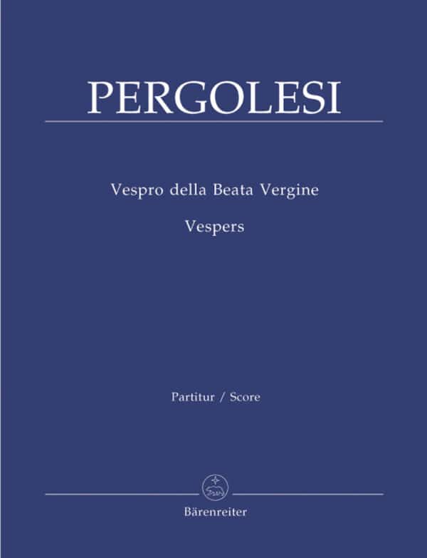 Pergolesi, Giovanni Battista: Vespro della Beata Vergine / Vesper Partitur/Studiepartitur
