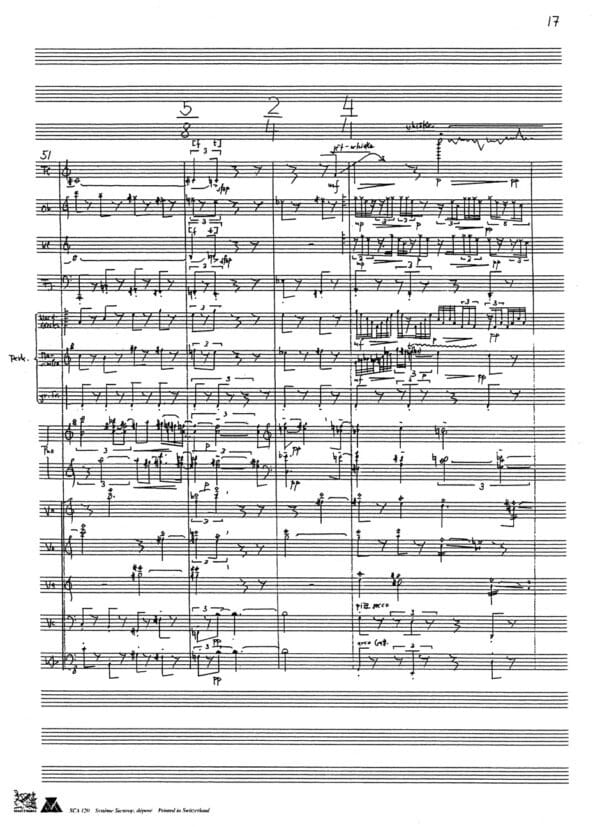 Scartazzini, Andrea Lorenzo: Geleit für großes Ensemble (2001) Partitur/Studiepartitur