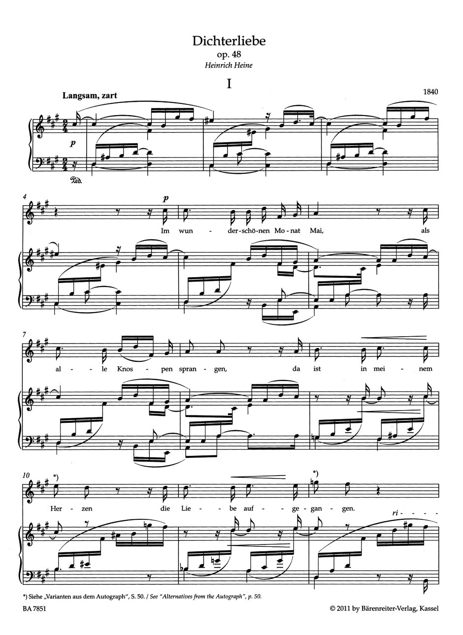 Schumann, Robert: Dichterliebe op. 48 (urtext)