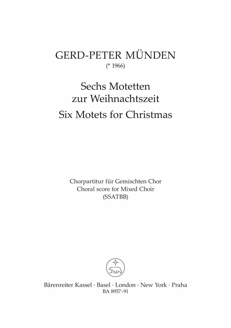 Six Motets for Christmas