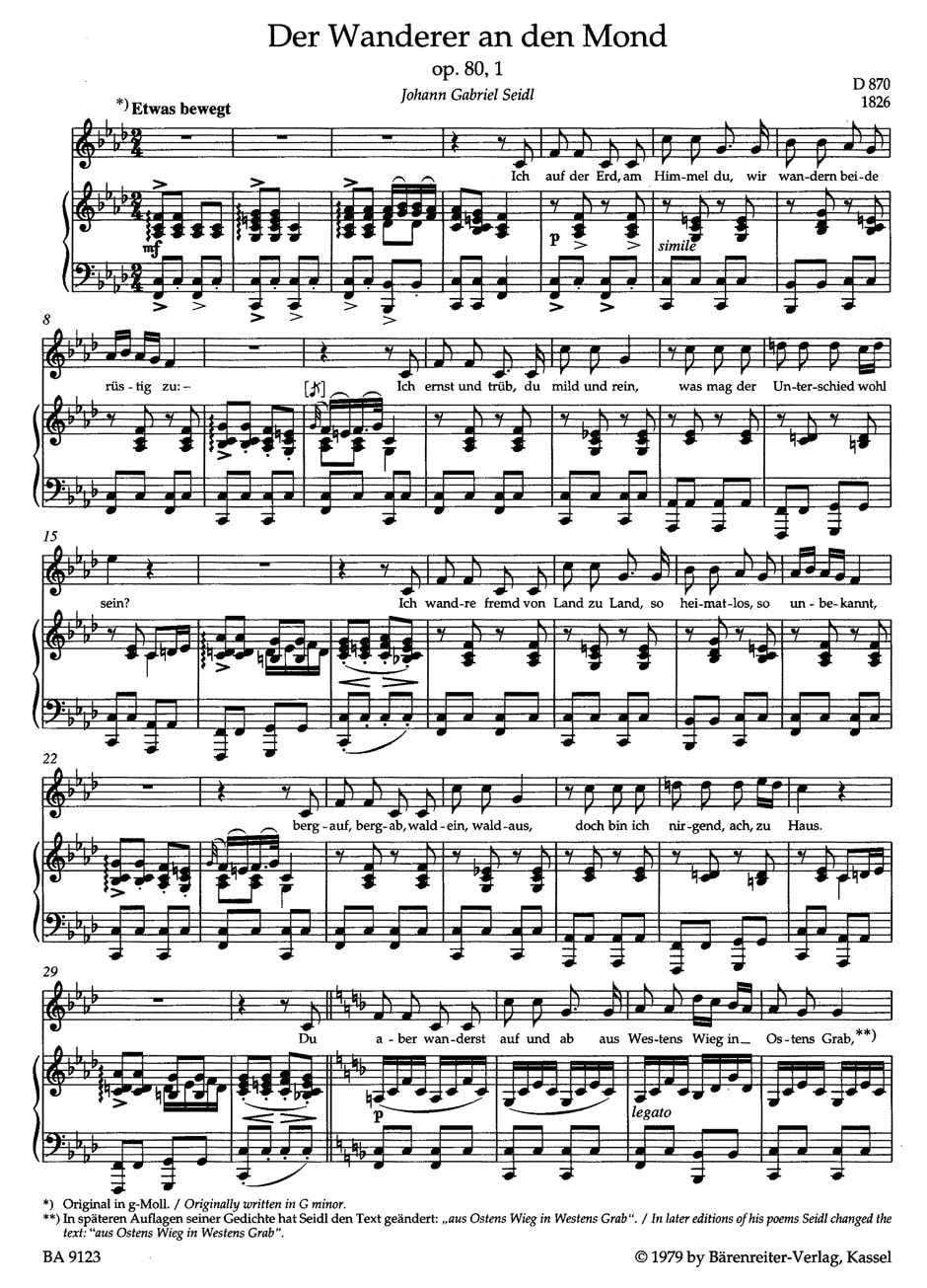 Schubert, Franz: Lieder, Volume 3 op. 80-98 (Medium voice)