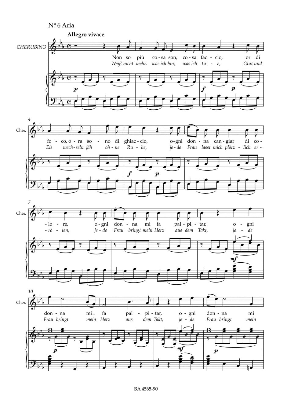 Mozart, Wolfgang Amadeus: Le nozze di Figaro/Die Hochzeit des Figaro KV 492 (Honolka) (klaverutdrag, urtext)