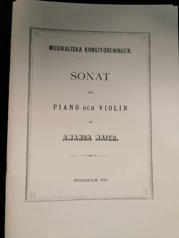 Amanda Maier: Sonat för piano och violin Noter