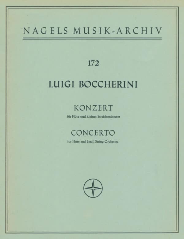 Boccherini, Luigi: Konzert für Flöte und Streicher D-Dur op. 27 -Flötenkonzert- Partitur/Studiepartitur
