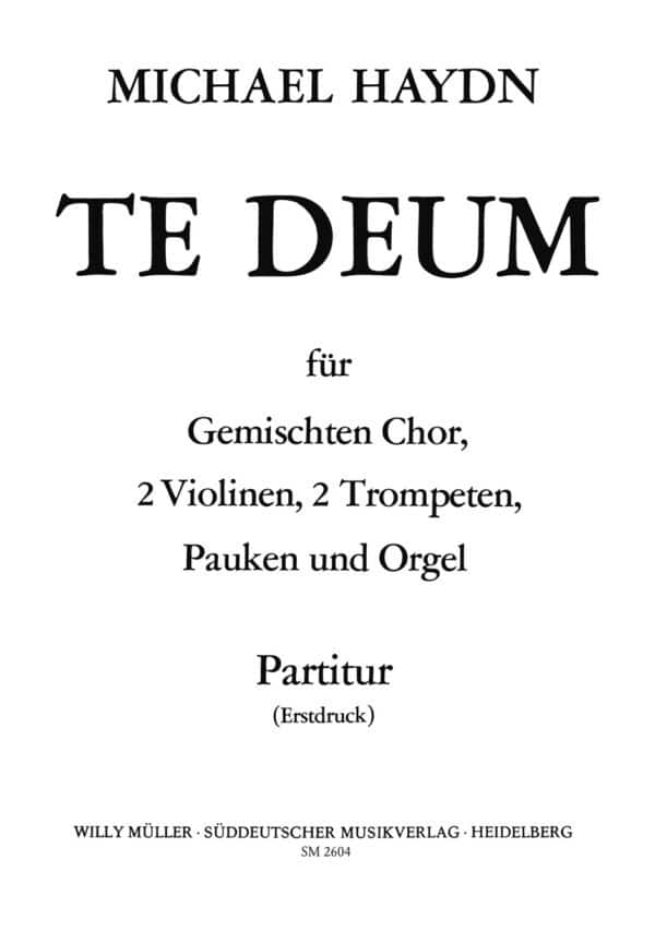 Haydn, Michael: Te Deum Partitur/Studiepartitur