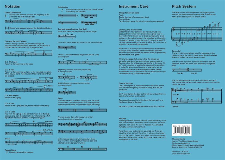 Chester Cello Fingering Chart (grepptabell)